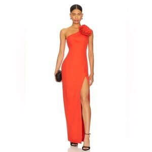 Lovers + Friends Petra Gown Candy Red